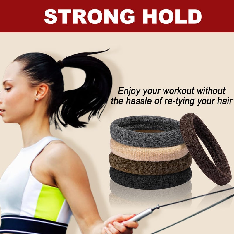 IKOCO 150PCS Hair Ties No Damage for Women, Ouchless Cotton Hair Ties for Thick Hair, Multicolor - Image 4